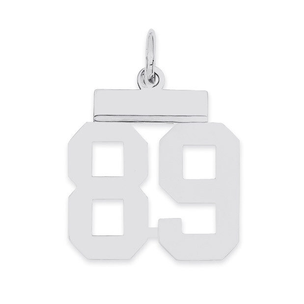 Pendant Number 89 Polished Sterling Silver Small QSS89, MPN: QSS89, 883957102337