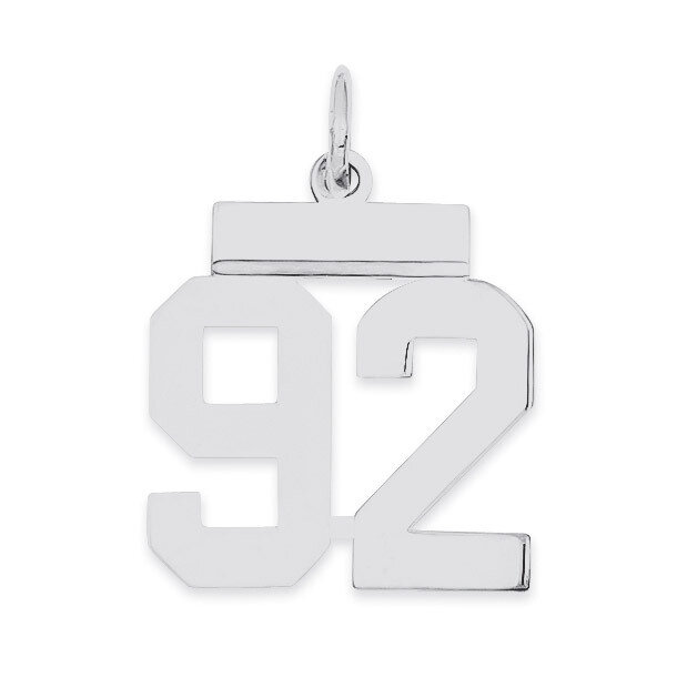 Pendant Number 92 Polished Sterling Silver Small QSS92, MPN: QSS92, 883957102375