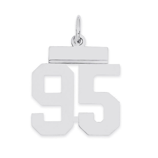 Pendant Number 95 Polished Sterling Silver Small QSS95, MPN: QSS95, 883957102405