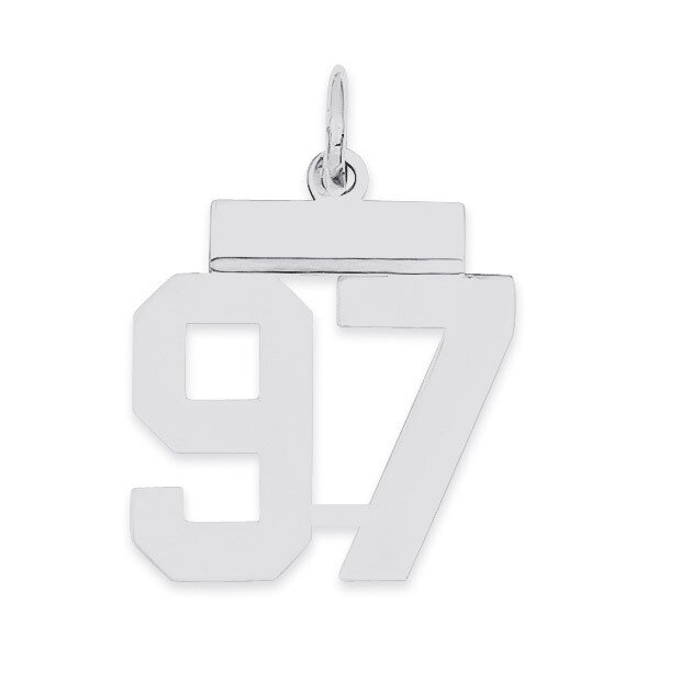 Pendant Number 97 Polished Sterling Silver Small QSS97, MPN: QSS97, 883957102429