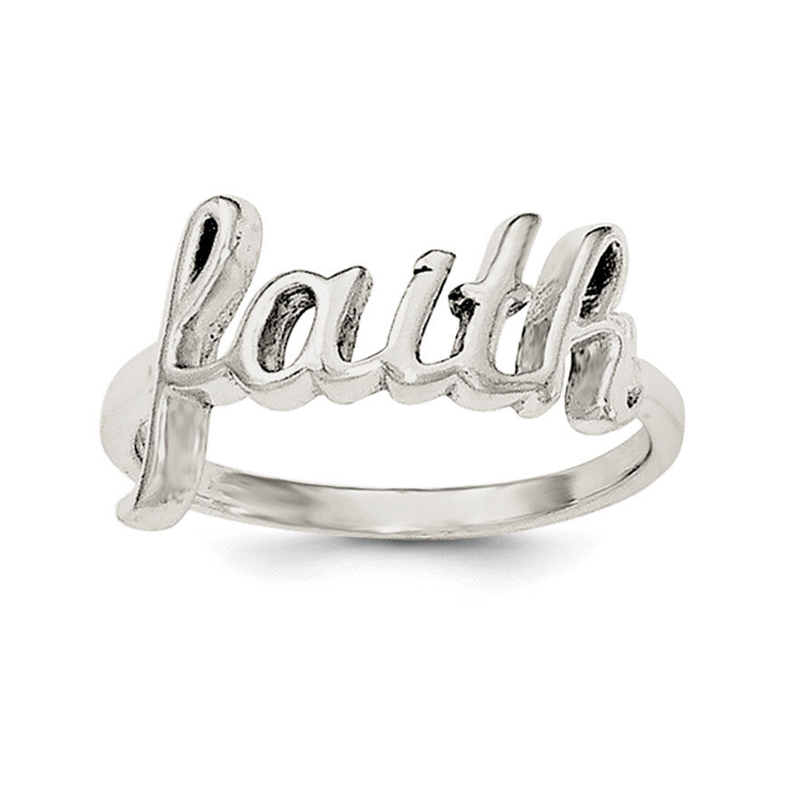 Faith&#39; Ring Sterling Silver Polished QR6072, MPN: QR6072,