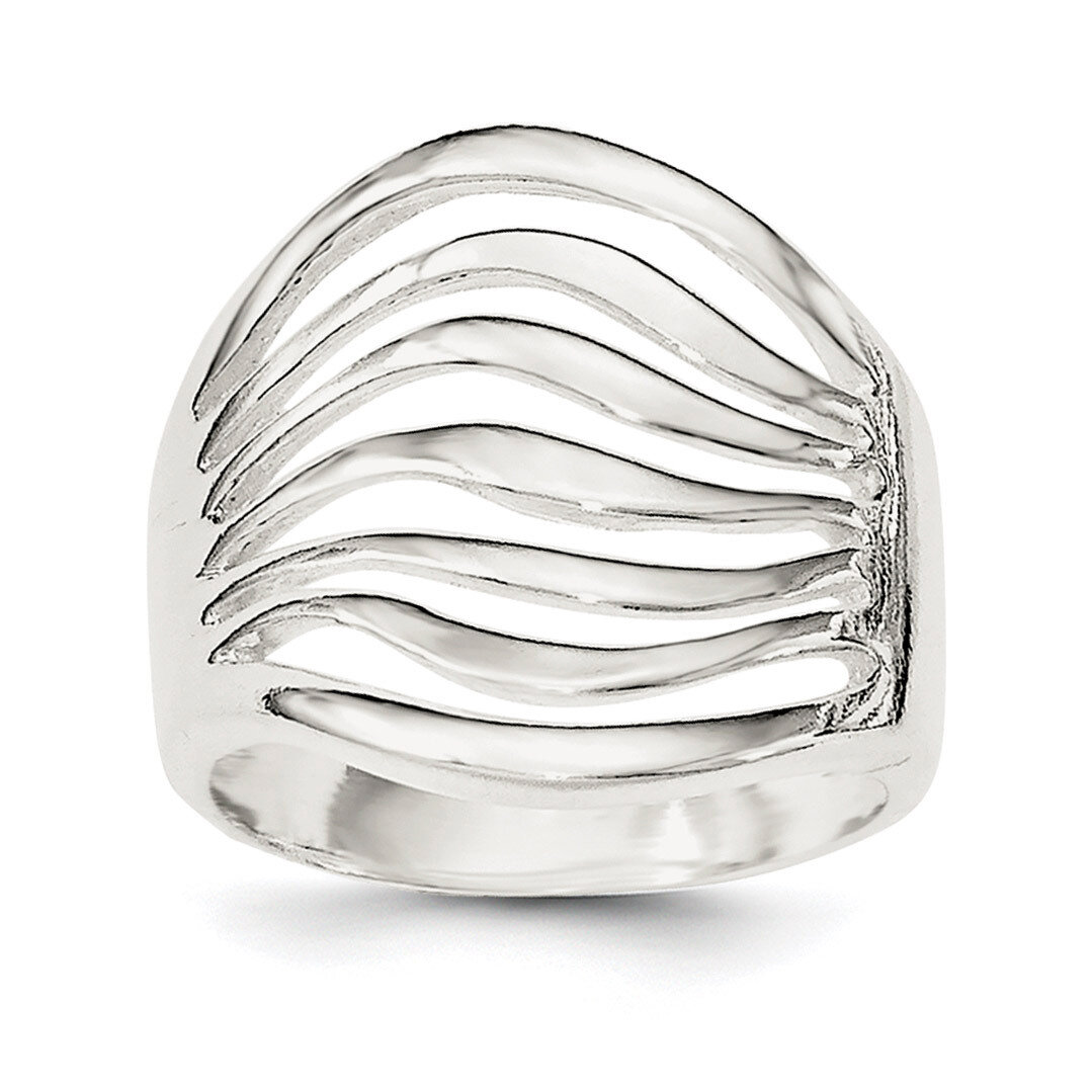 Wave Ring Sterling Silver Polished QR6074
