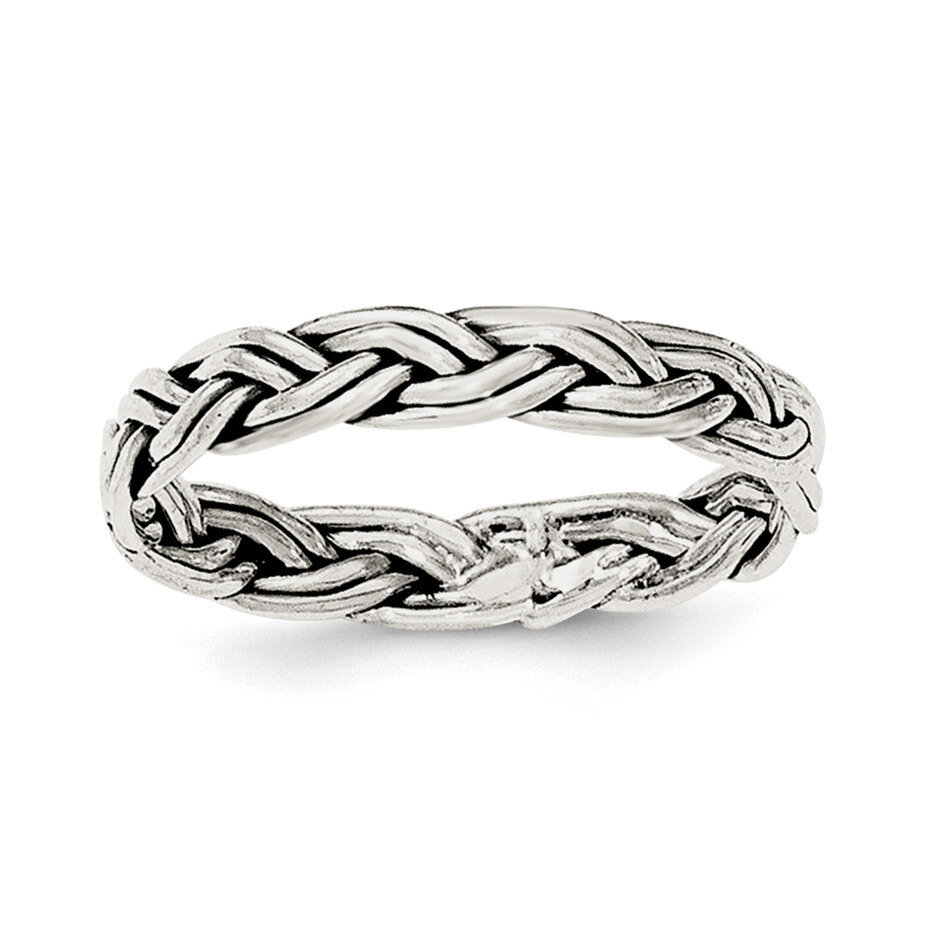 Weave 3.5mm Women&#39;s Ring Sterling Silver Polished QR6087, MPN: QR6087, 191101783562