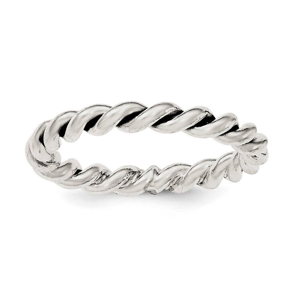 Twisted 3mm Women&#39;s Ring Sterling Silver Polished QR6099, MPN: QR6099, 191101783500