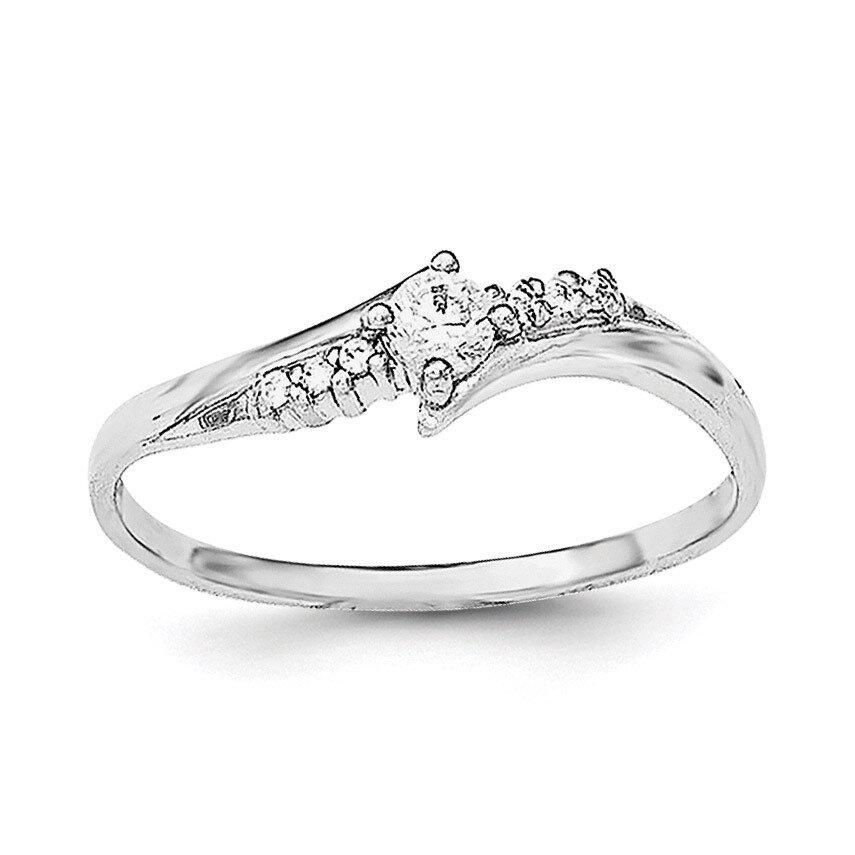 CZ Diamond Ring Sterling Silver Rhodium-plated QR6156, MPN: QR6156,