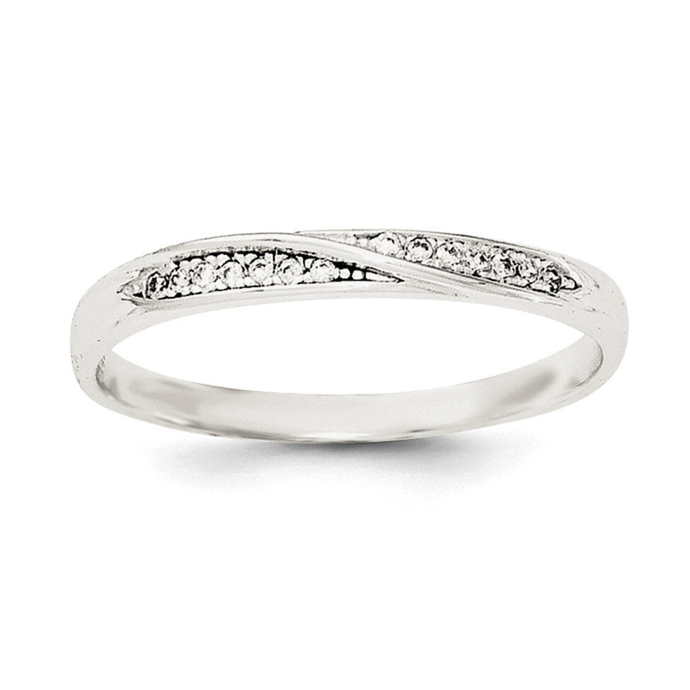 CZ Diamond Ring Sterling Silver QR6181, MPN: QR6181,