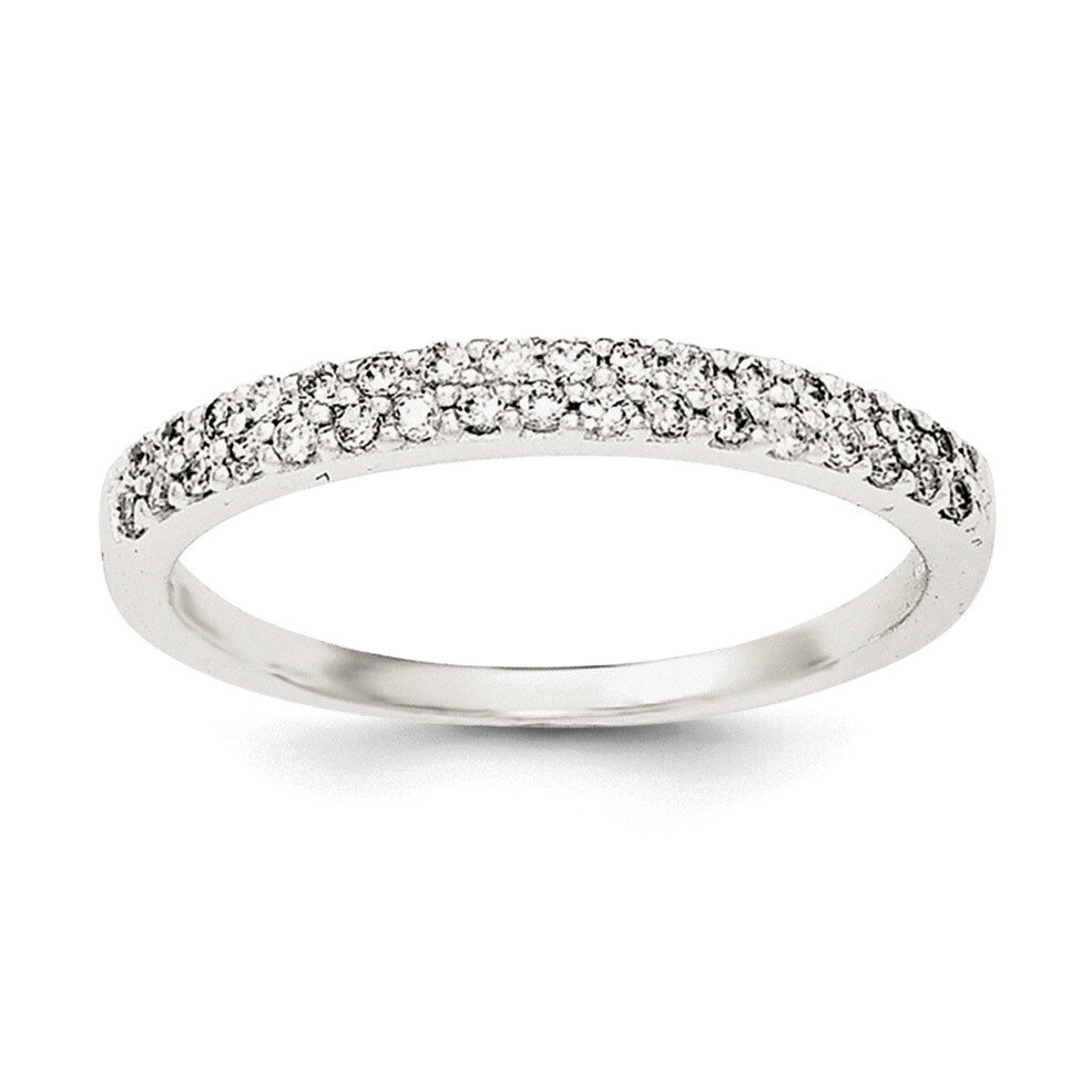 CZ Diamond Ring Sterling Silver QR6184, MPN: QR6184,