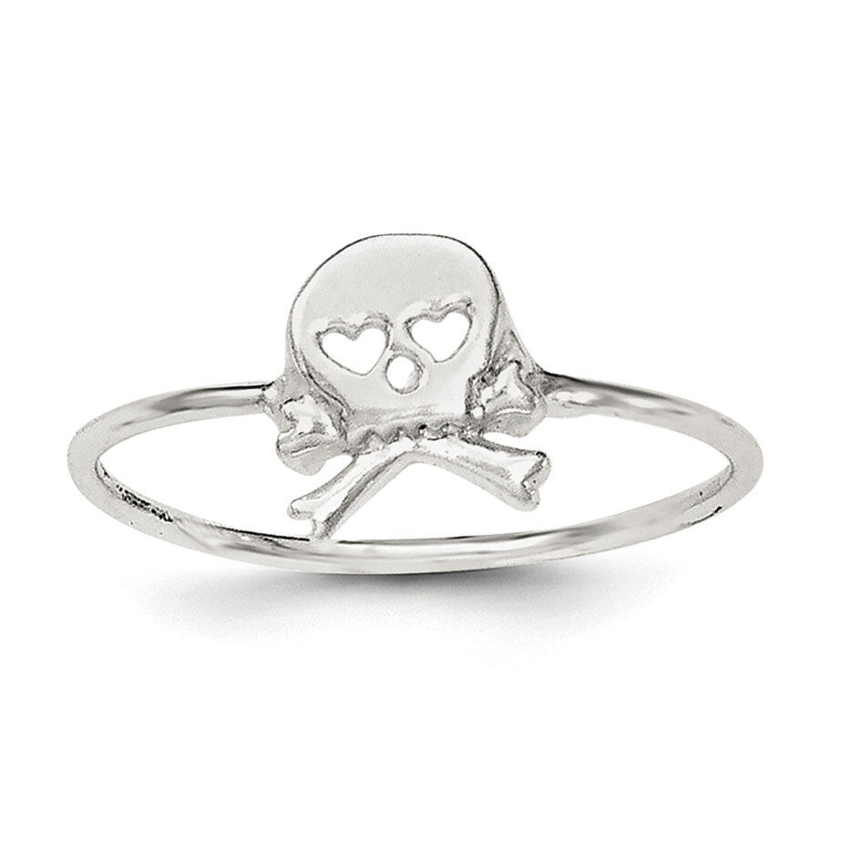 Skull &amp; Crossbones Ring Sterling Silver Polished QR6201, MPN: QR6201,