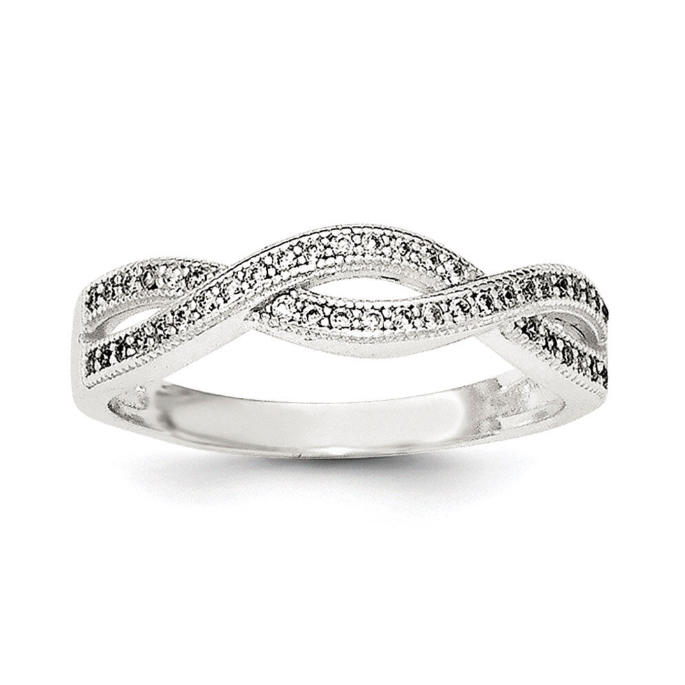 CZ Diamond Ring Sterling Silver QR6252, MPN: QR6252,