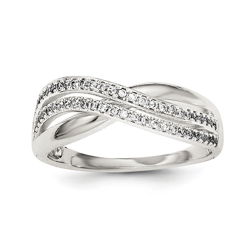 CZ Diamond Ring Sterling Silver QR6253, MPN: QR6253,