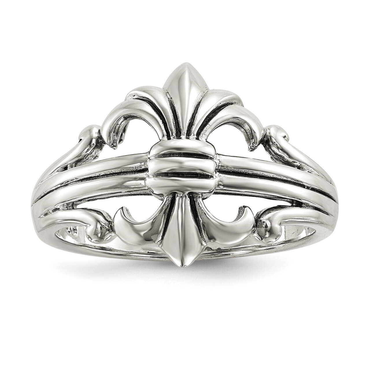 Fleur de Lis Ring Sterling Silver Polished QR6363