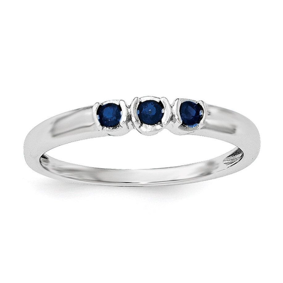 Sapphire Ring Sterling Silver Rhodium-plated Polished QR6384S, MPN: QR6384S, 883957030005
