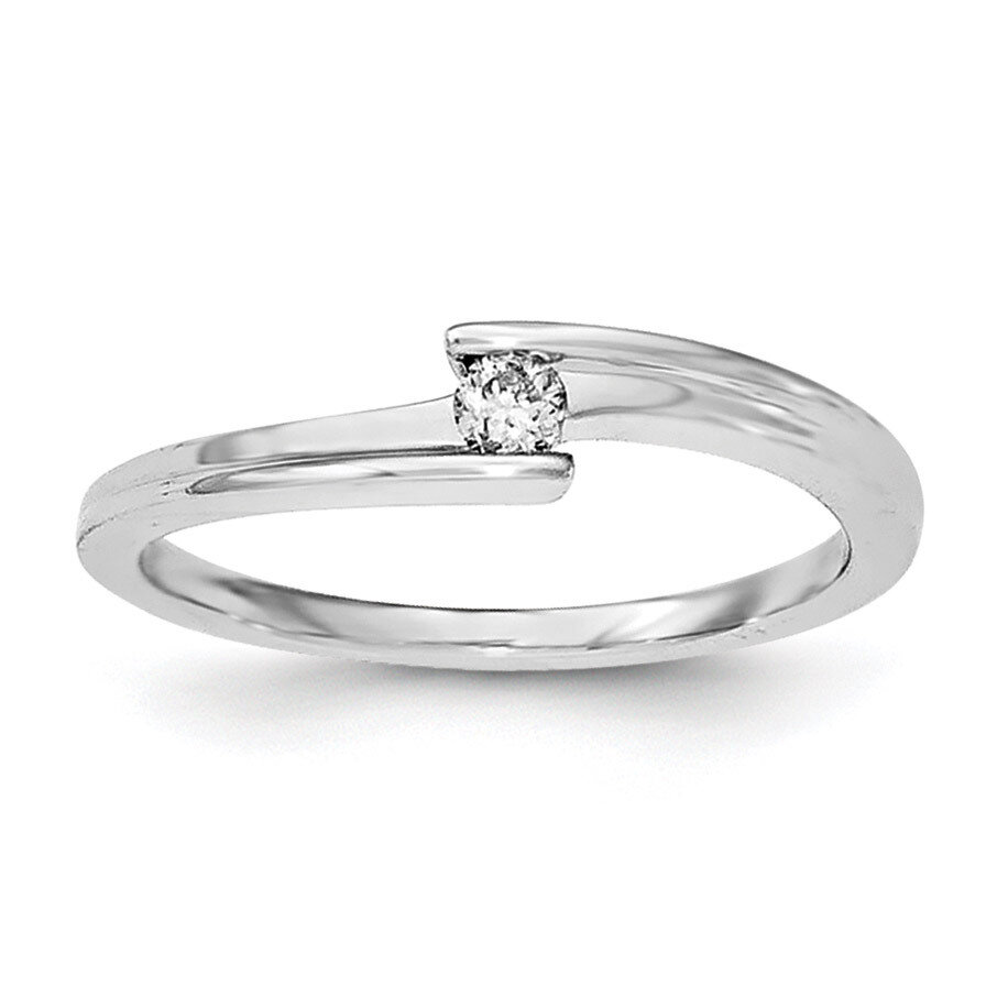 Diamond Ring Sterling Silver Rhodium Polished QR6432, MPN: QR6432,