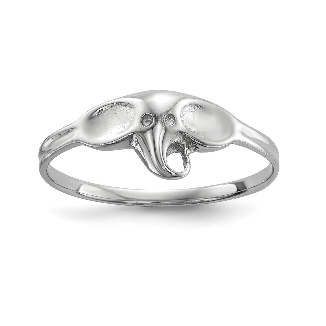Elephant Ring Sterling Silver Rhodium-plated Polished QR6596, MPN: QR6596, 883957954684