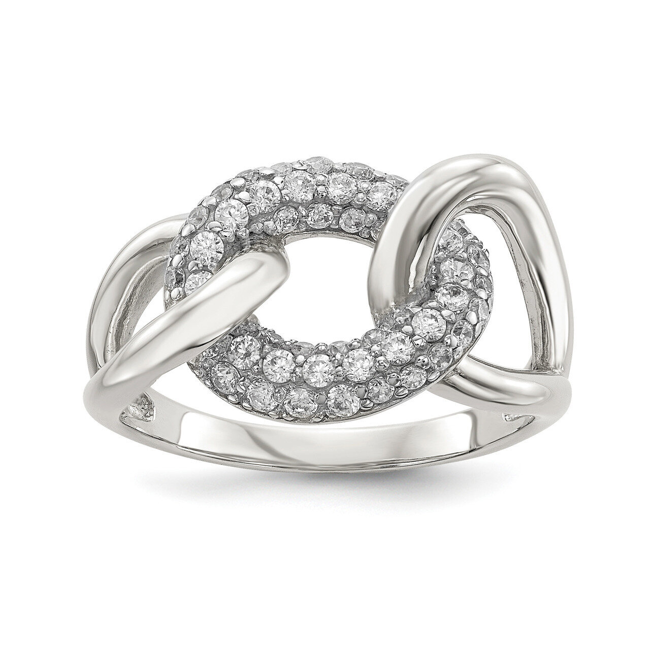 CZ Diamond Ring Sterling Silver QR6614, MPN: QR6614, 883957948683
