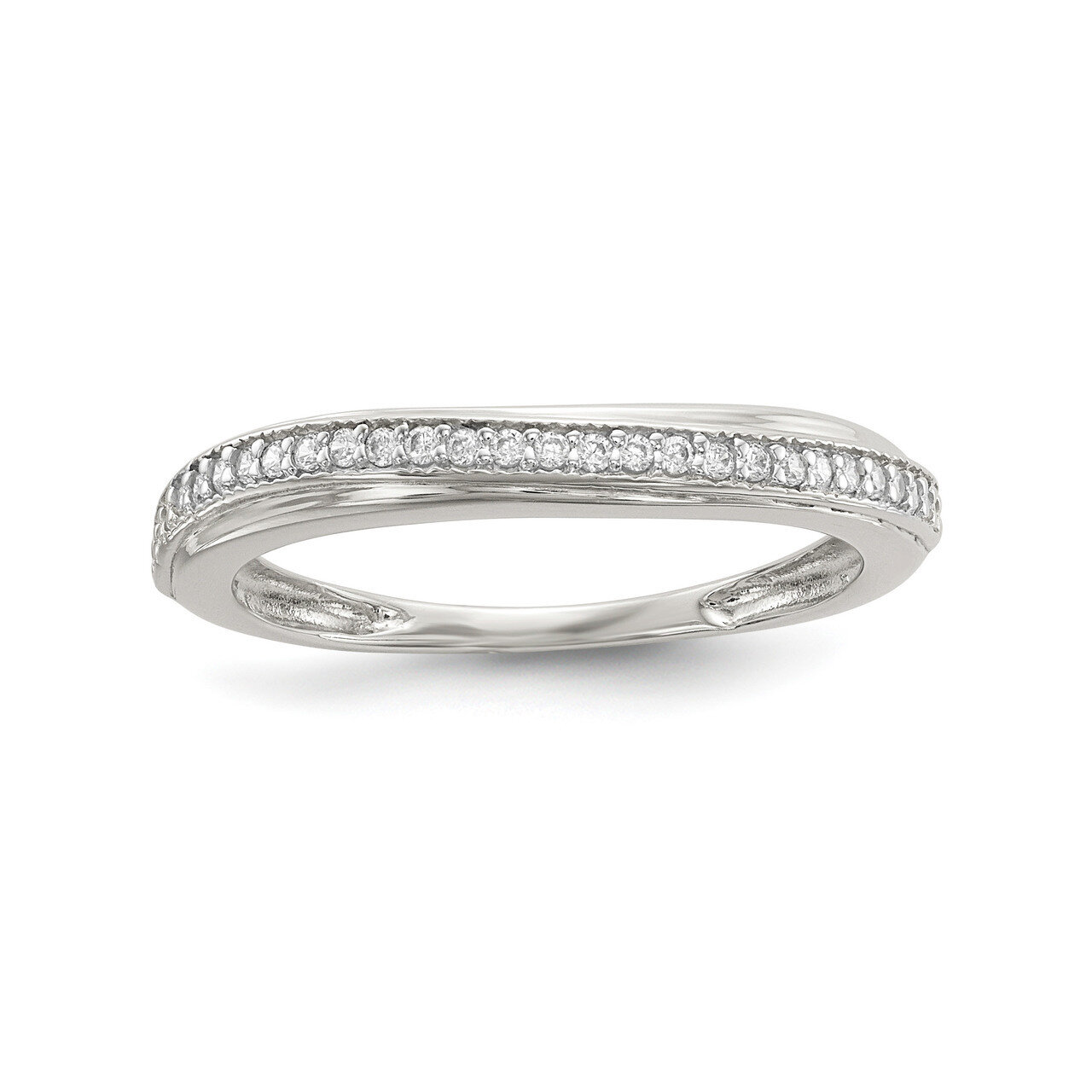 CZ Diamond Ring Sterling Silver QR6618, MPN: QR6618, 886774017006