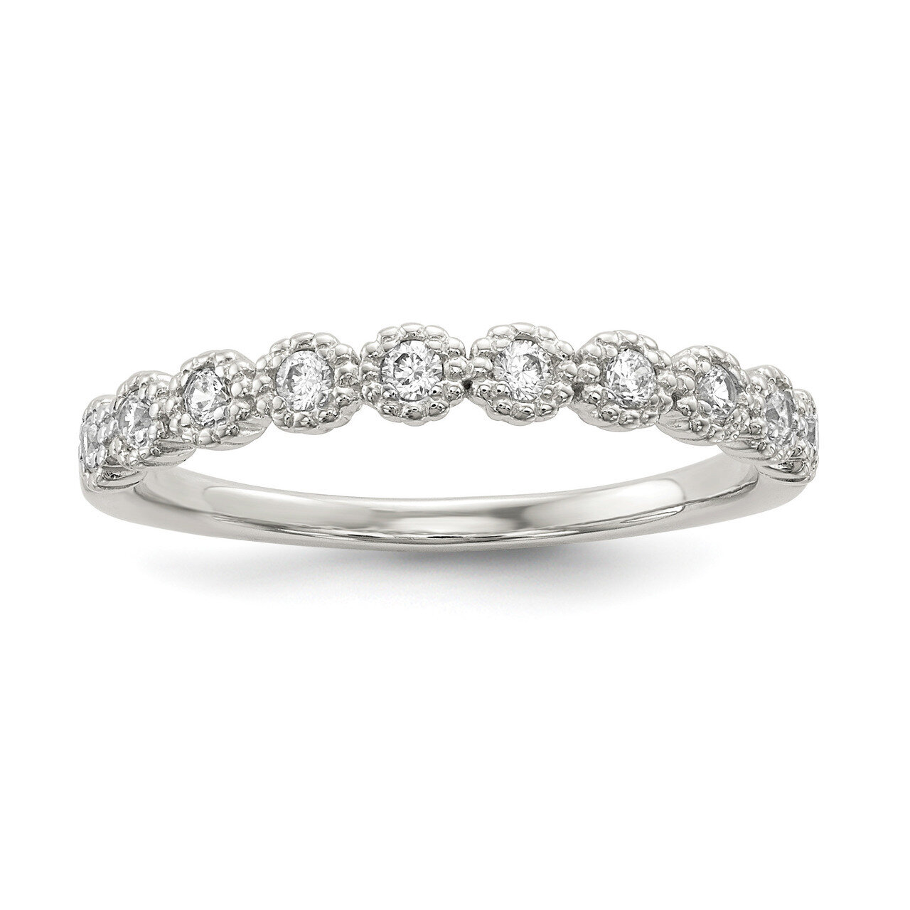 CZ Diamond Ring Sterling Silver QR6625, MPN: QR6625, 886774078656