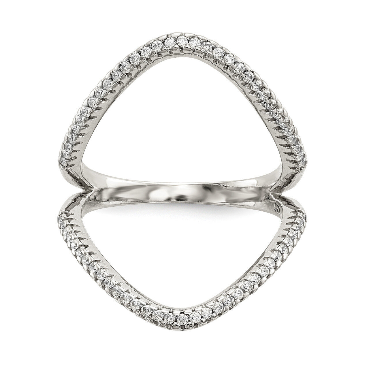 CZ Diamond Ring Sterling Silver QR6672, MPN: QR6672, 191101271632