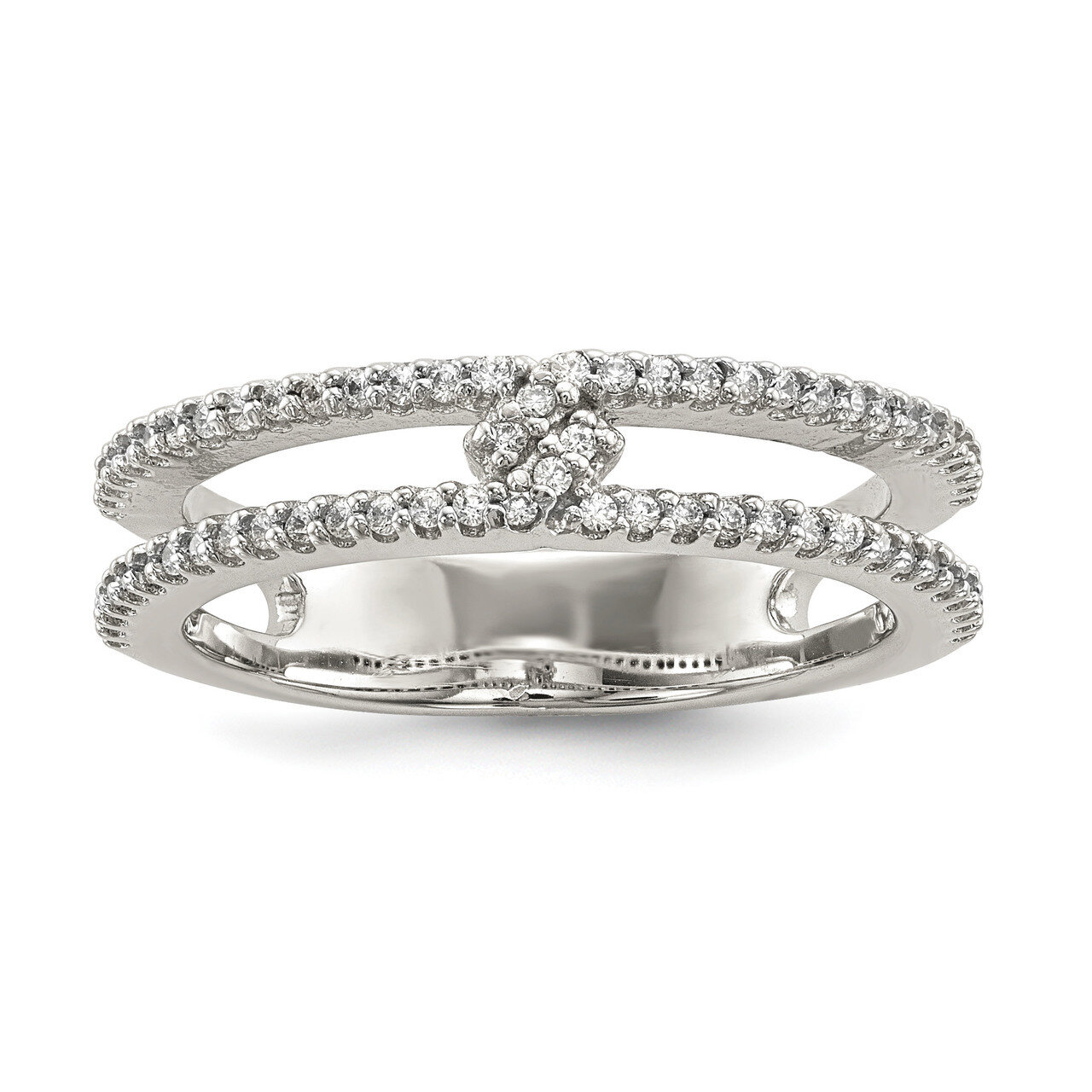 CZ Diamond Ring Sterling Silver QR6722, MPN: QR6722, 883957948720