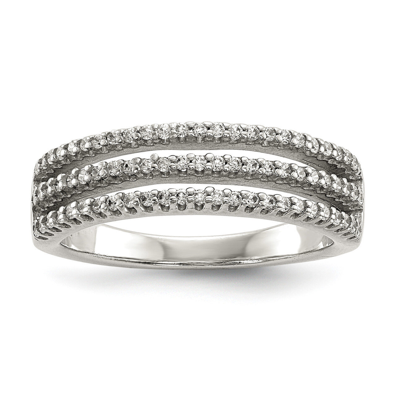 CZ Diamond Ring Sterling Silver QR6734, MPN: QR6734, 883957956855