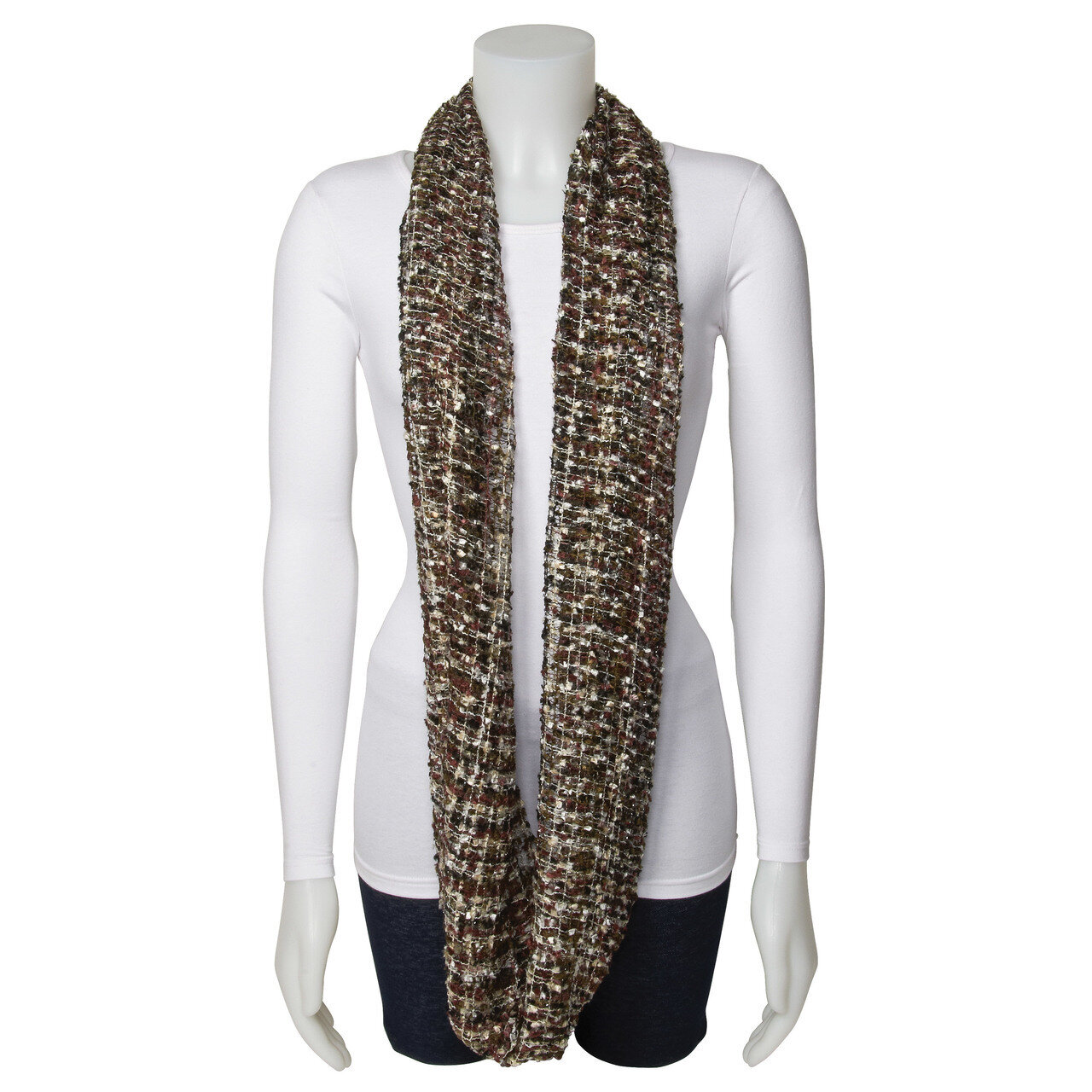 Multicolor Brown Circular Loop Scarf GM13041, MPN: GM13041, 191101416422