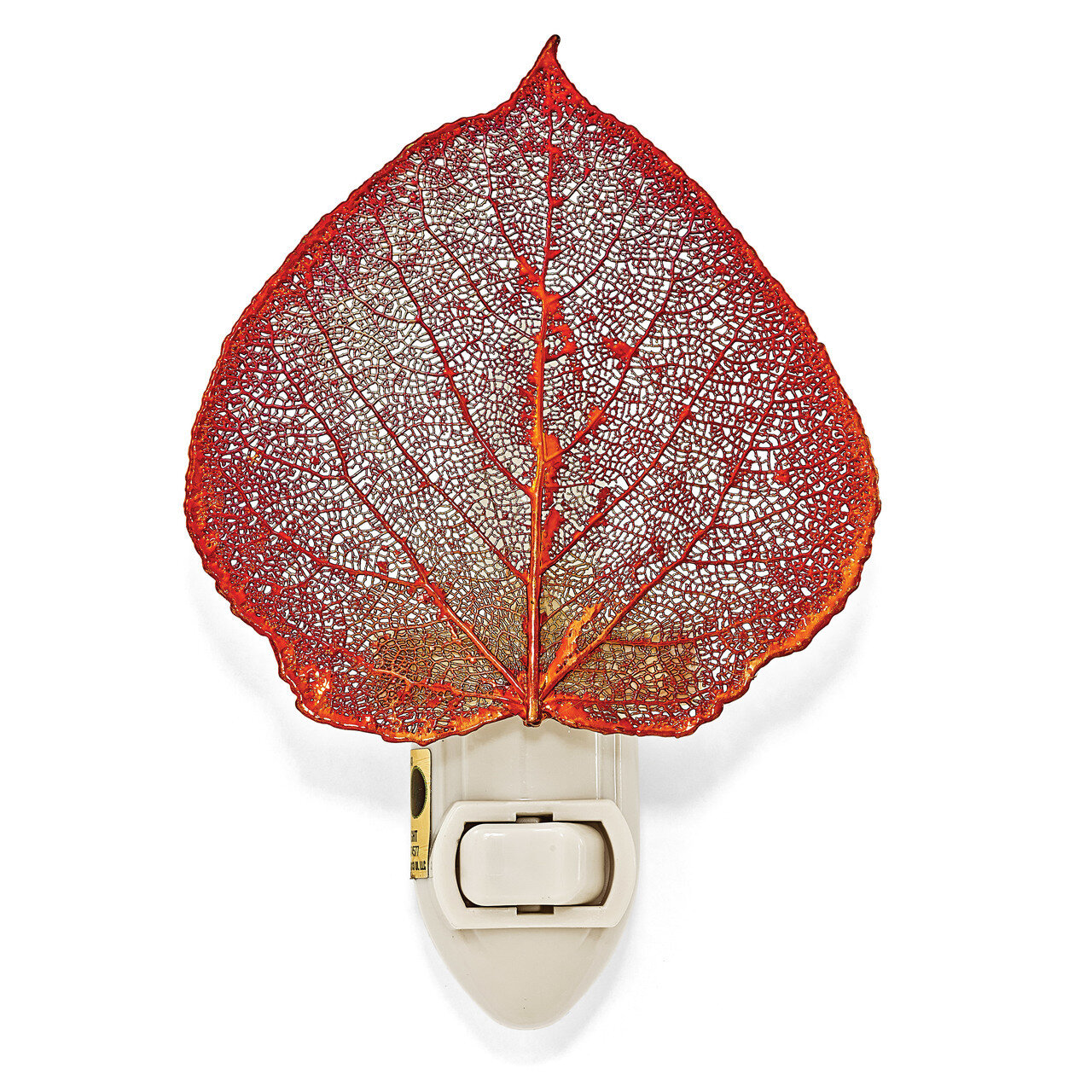 Iridescent Copper Dipped Aspen Leaf Nightlight GM13083