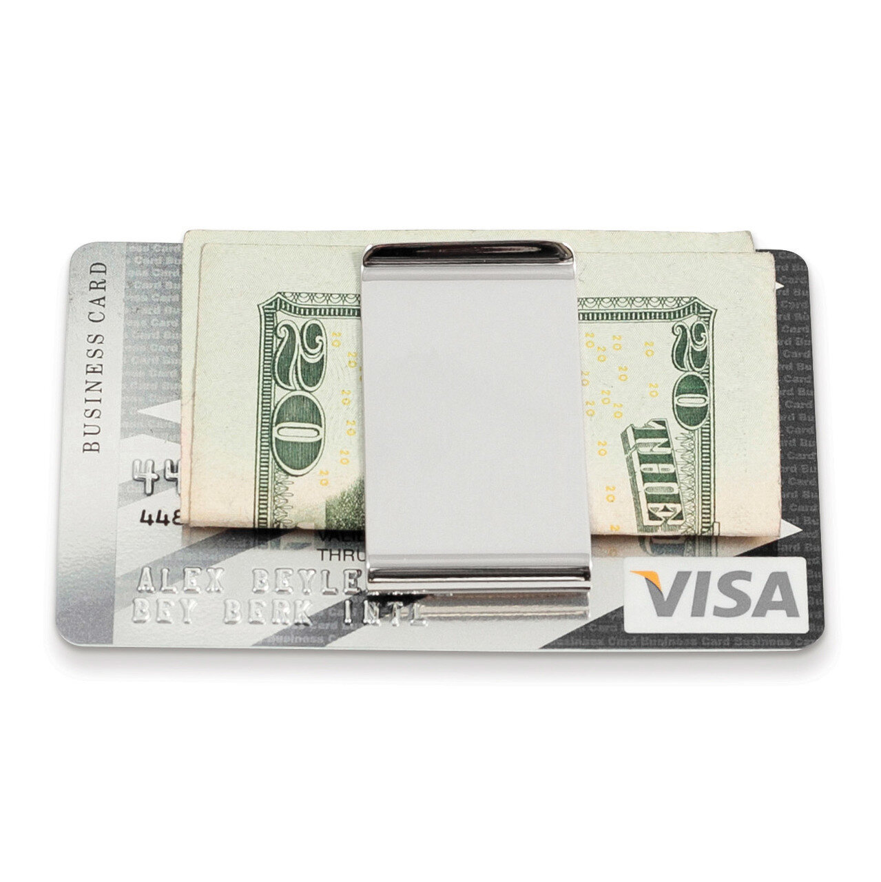 Silver-plated Twin Slot Money Clip GM13285, MPN: GM13285, 797140501985
