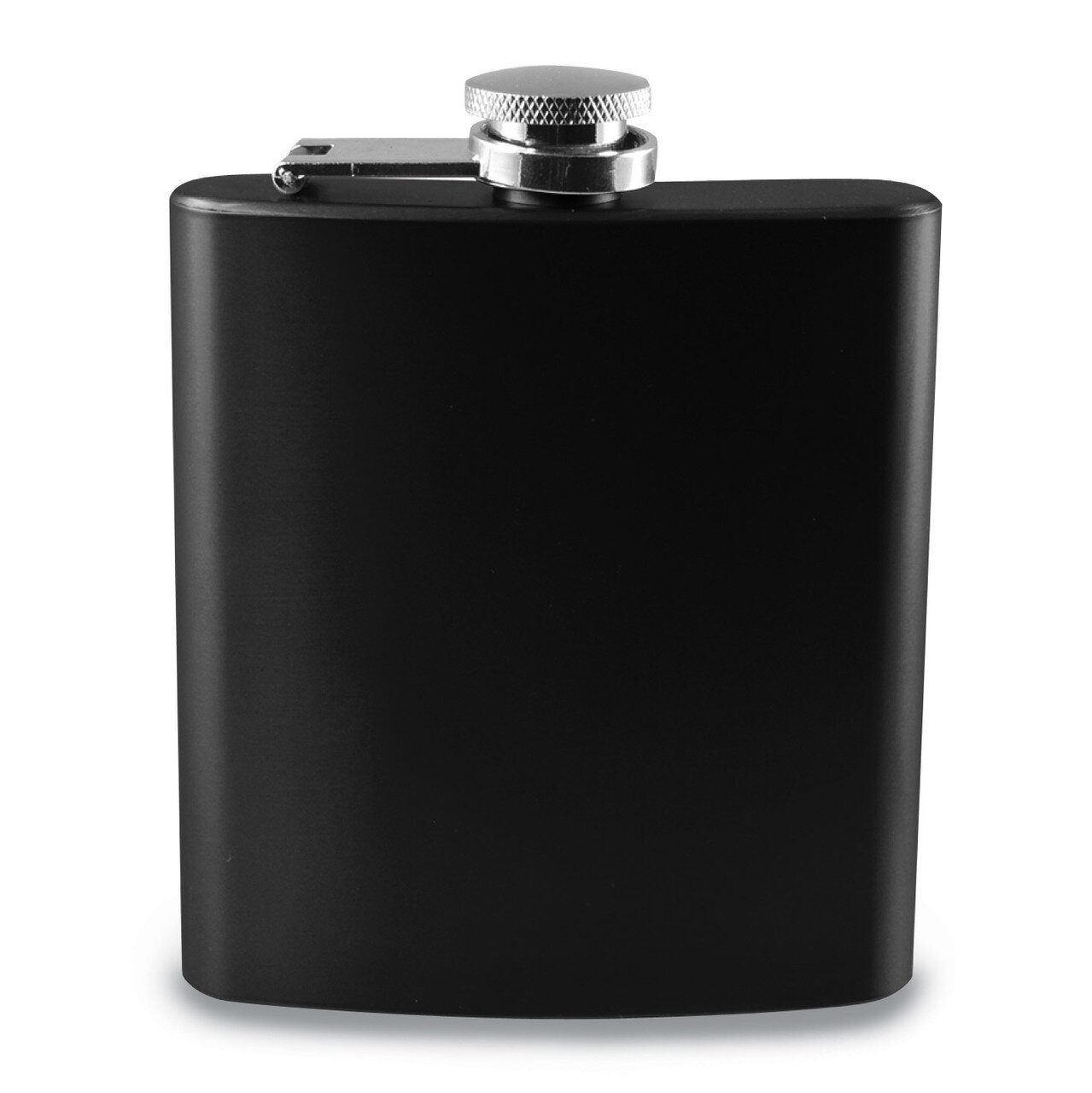 Black Engravable 6 oz Flask Stainless Steel GM13845
