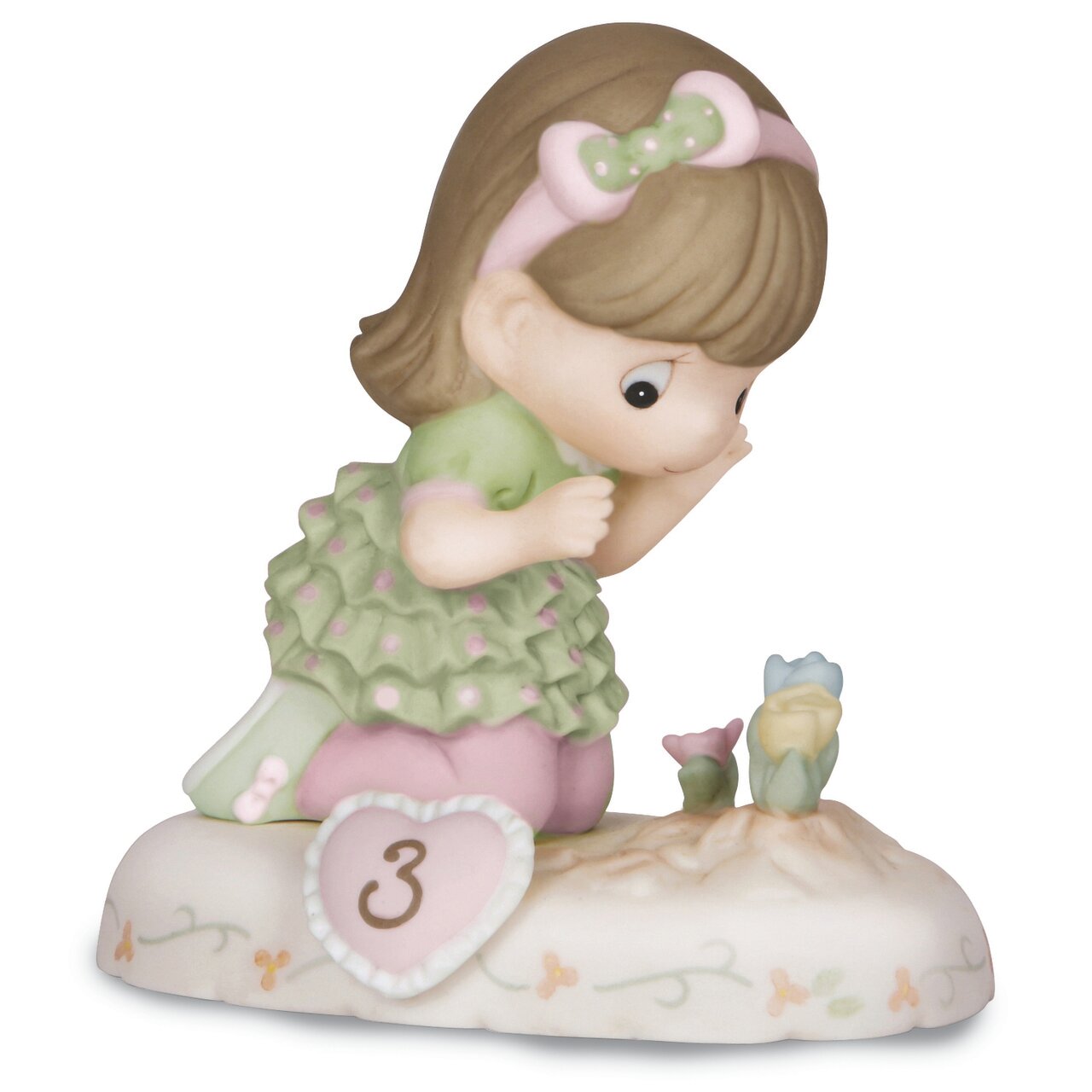 Precious Moments Growing Grace Age Three Brunette Porcelain Figurine GM13939