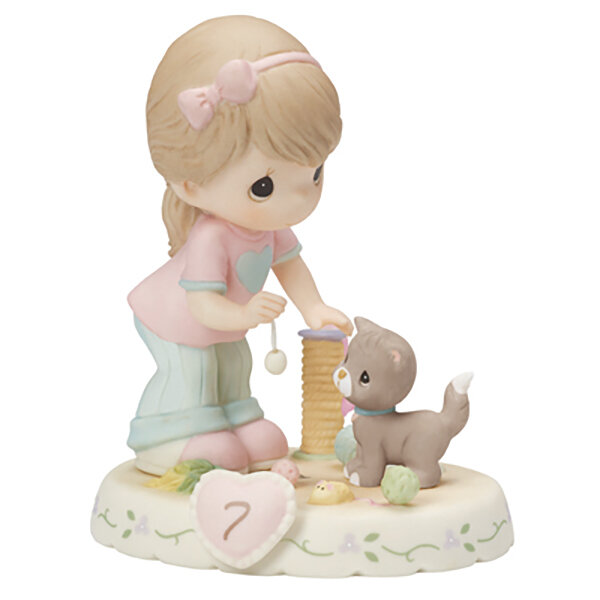 Precious Moments Growing Grace Age Seven Brunette Porcelain Figurine GM13943