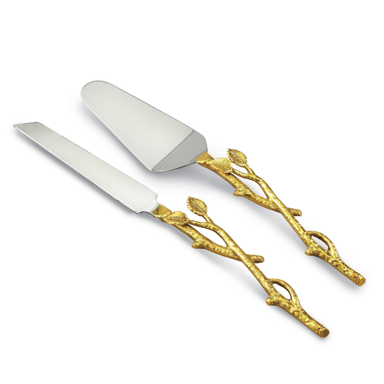 Golden Vine Cake/Knife Set Stainless Steel GM14137
