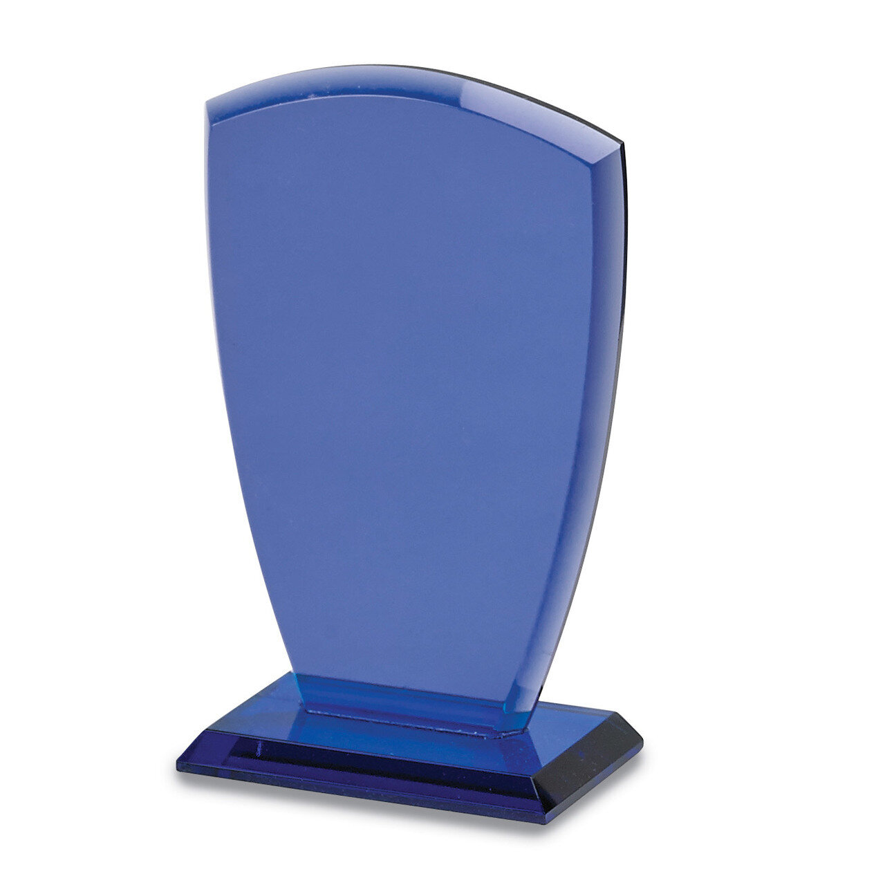Small Sheild Blue Glass Trophy GM14626