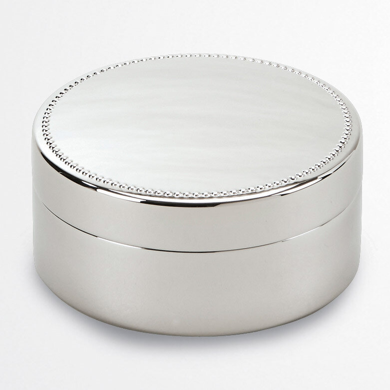 Nickel-plated Round Beaded Lid Box GM14693, MPN: GM14693, 47105260540