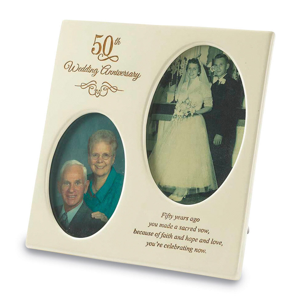 50th Anniversary Double Photo Picture Frame GM14927, MPN: GM14927, 603799567053