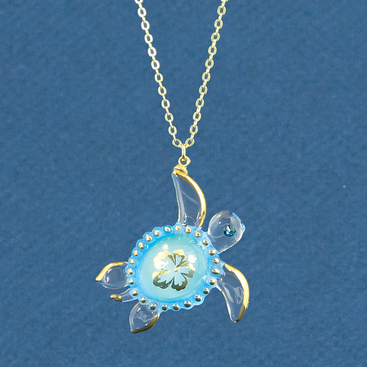 Sea Turtle Aloha Necklace Glass Baron GM15182