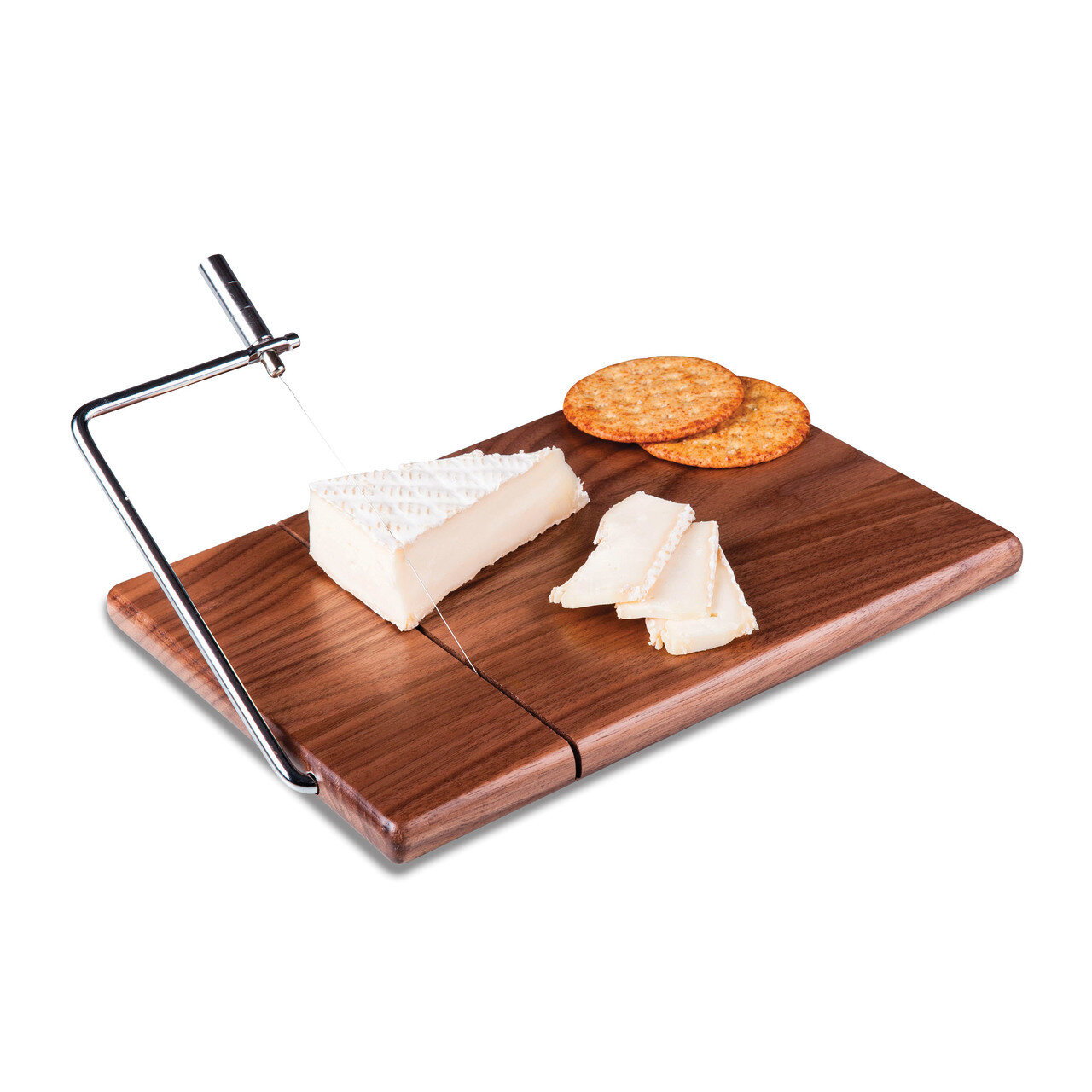 Black Walnut Cheese Board with Stainless Steel Handle & Wire GM15635