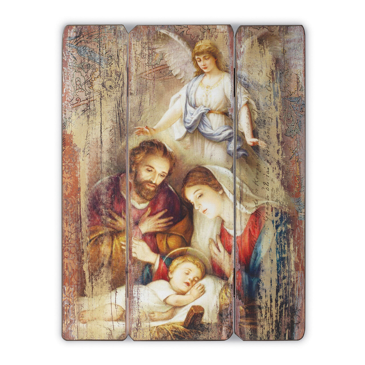 Holy Family with Angel Wall Plaque GM15777