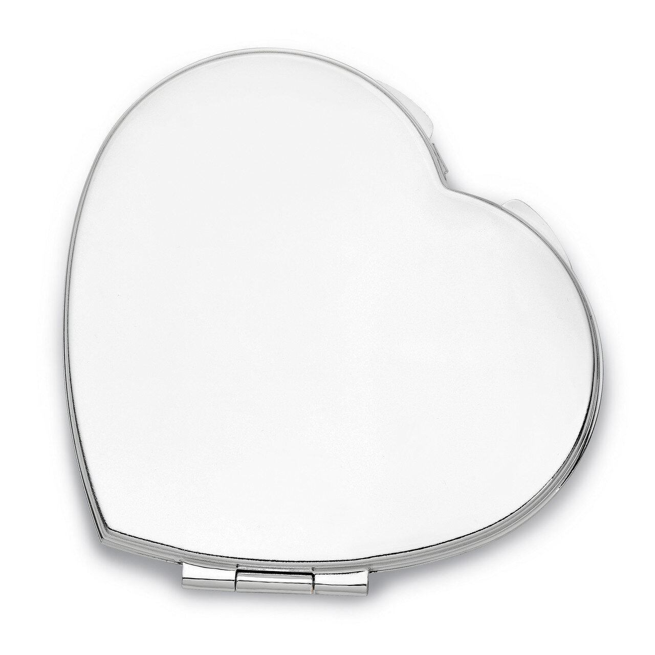 Heart Shaped Compact Mirror Silver-tone GM16825