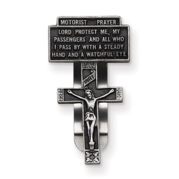 Motorists Prayer Crucifix Visor Clip GM17360