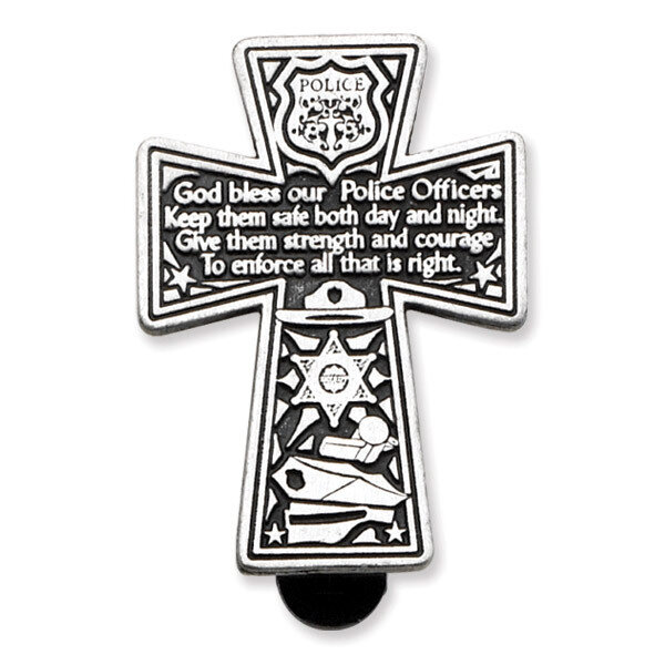 Policemans Prayer Cross Visor Clip GM17367