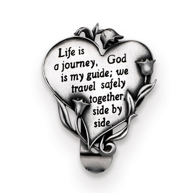 Life is a Journey Heart Visor Clip GM17369, MPN: GM17369, 785525080576