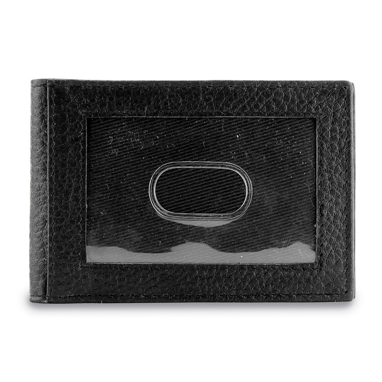 Black Leather Bi-fold Wallet Money Clip GM17691
