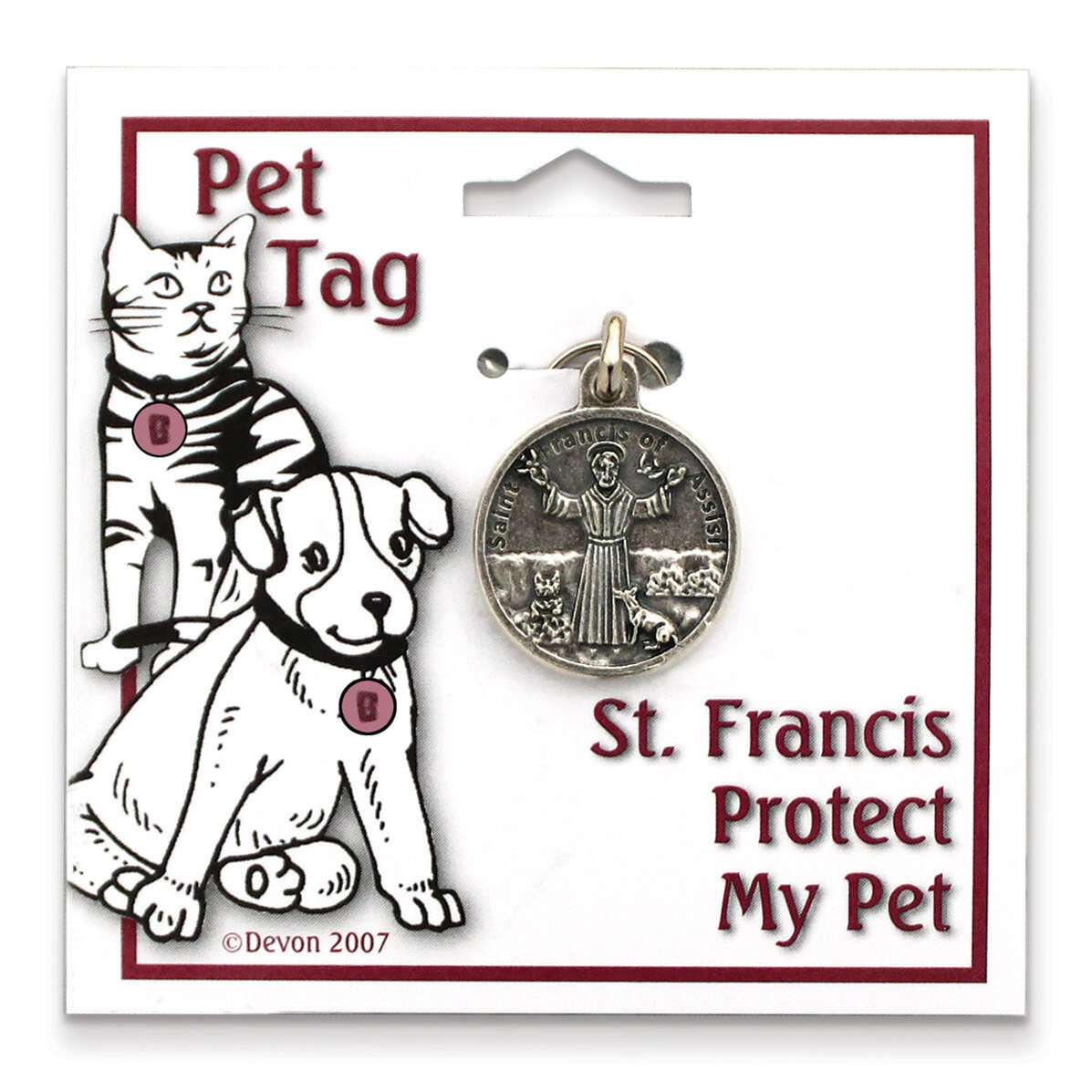 Large St Francis Protect My Pet Tag GM18008