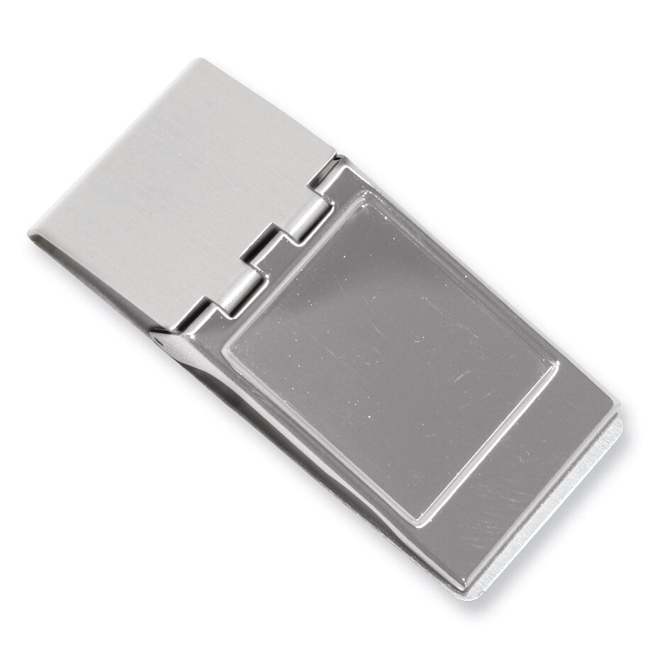 Hinged Money Clip Silver-tone GM4886