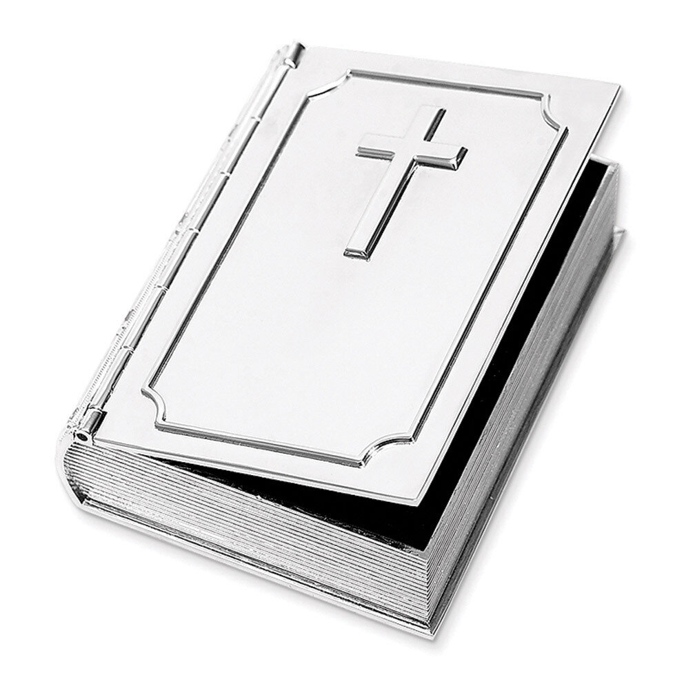 Nickel-plated Book Box with Hinged Cross Cover GM9025, MPN: GM9025, 47105028829