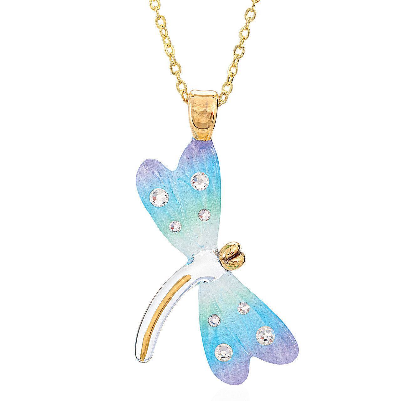 Rainbow Dragonfly Necklace GM9386