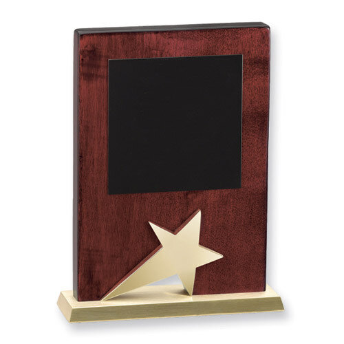 Star Wood Plaque Gold-tone GP6191