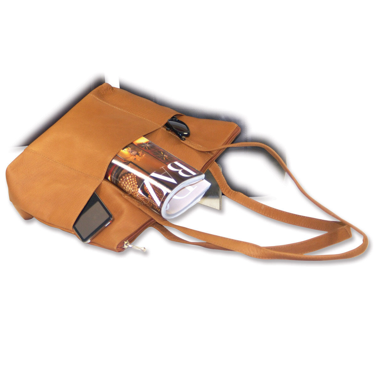 Tan Leather Medium Tote GP6665, MPN: GP6665,