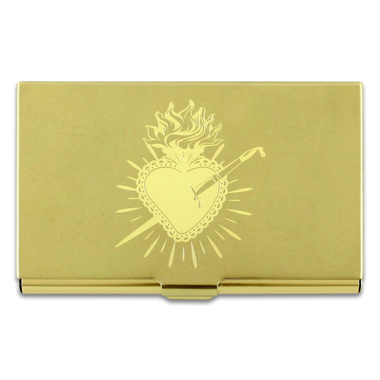 Acme Heart Etched Card Case
