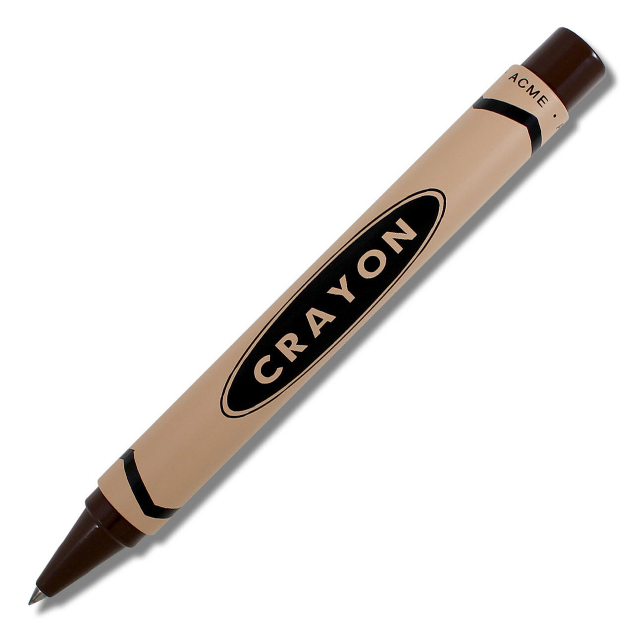 Acme Crayon ? Chocolate Brown Retractable Roller Ball Pen, MPN: PACME3CBRR